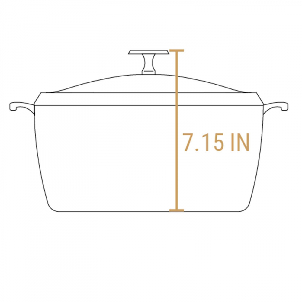 Ceaun din fonta cu capac - cuptor olandez Lodge triplu asezonat Blacklock 26 cm 5,2 litri BL02DO [11]