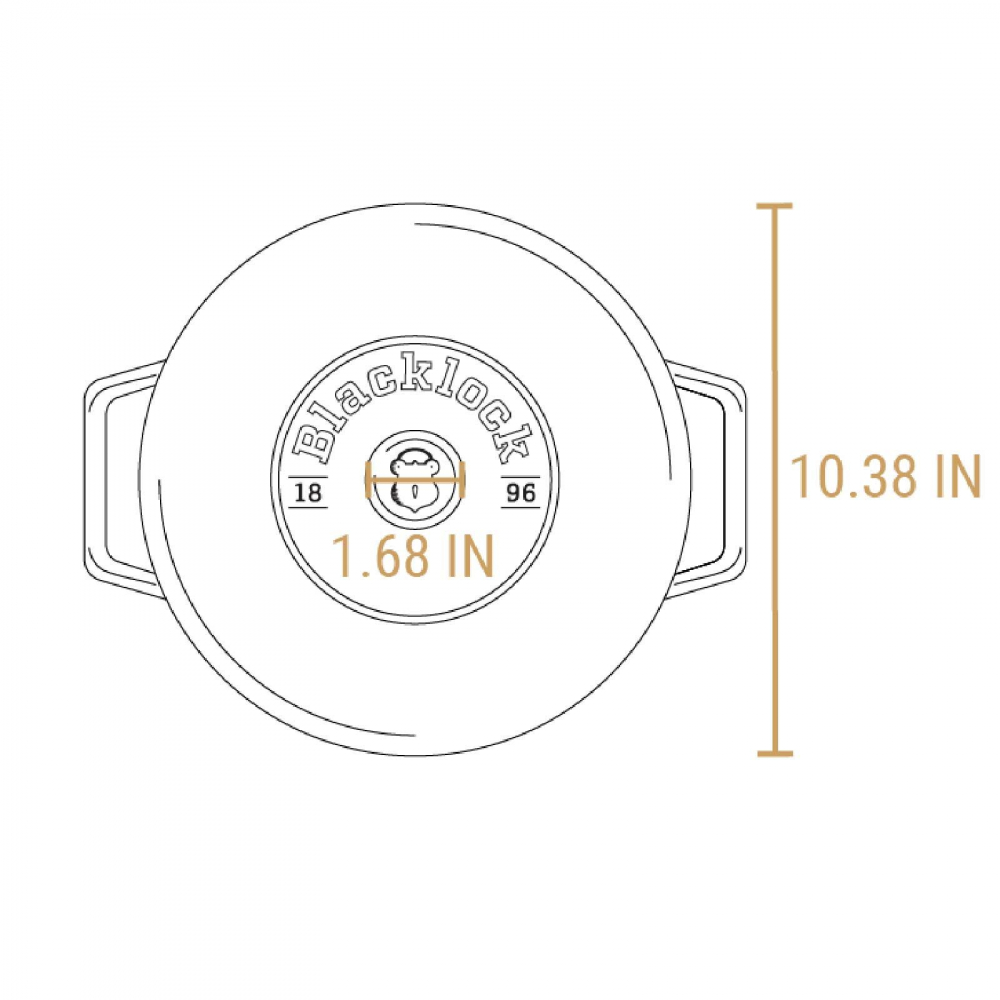 Ceaun din fonta cu capac - cuptor olandez Lodge triplu asezonat Blacklock 26 cm 5,2 litri BL02DO [12]
