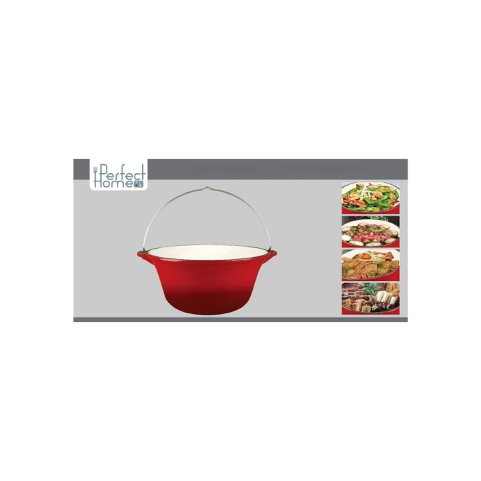 CEAUN DIN FONTA EMAILAT 10.8 LITRI CULOARE ROSU [2]