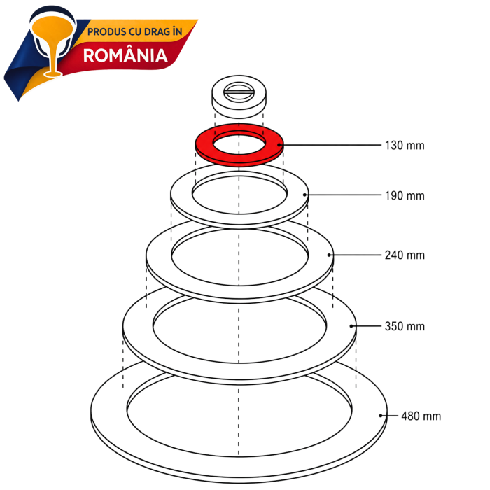 CERC DIN FONTĂ PENTRU PLITĂ – Ø 130 mm [2]