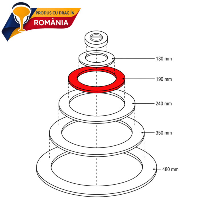 CERC DIN FONTĂ PENTRU PLITĂ – Ø 190 mm [2]