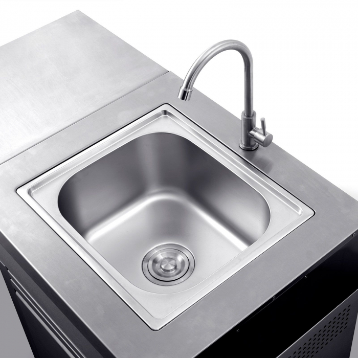 Chiuveta de exterior Grandhall incastrabila cu carucior si roti K01000118A [2]