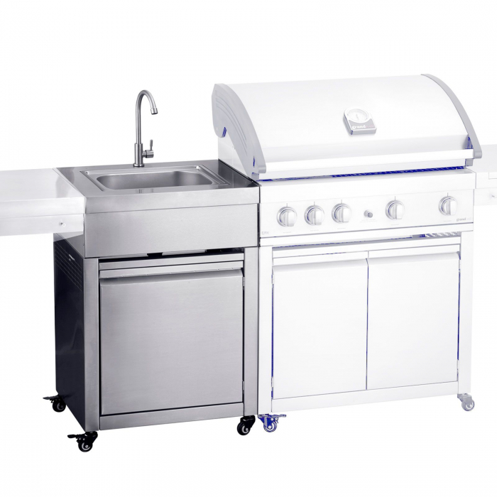 Chiuveta de exterior Grandhall incastrabila cu carucior si roti K01000118A [3]