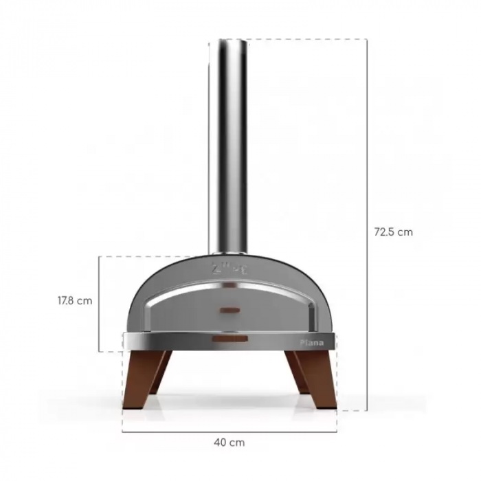 CUPTOR PENTRU PIZZA COMPACT PE PELETI SI LEMNE TERRACOTTA ZIIPA22-003 [4]