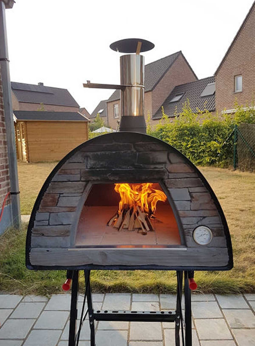 Cuptor traditional pentru pizza pe lemne Maximus Arena negru [9]
