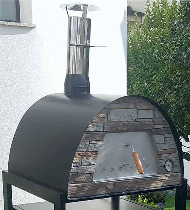 Cuptor traditional pentru pizza pe lemne Maximus Arena negru [2]