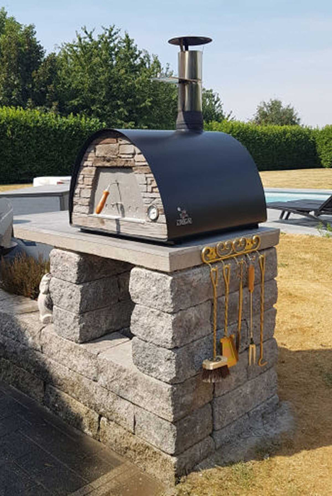 Cuptor traditional pentru pizza pe lemne Maximus Arena negru [8]