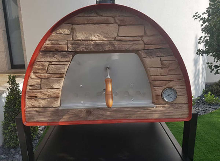 Cuptor traditional pentru pizza pe lemne Maximus Arena rosu [4]
