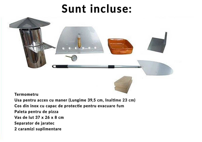 Cuptor traditional pentru pizza pe lemne Maximus rosu [38]