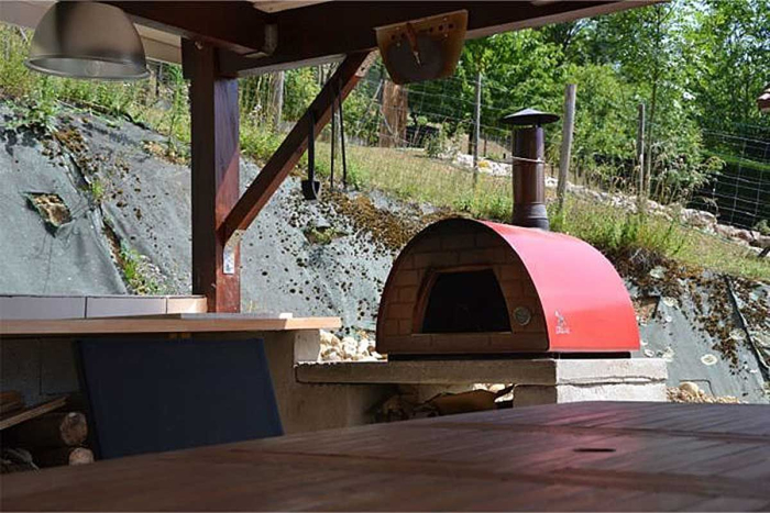 Cuptor traditional pentru pizza pe lemne Maximus rosu [7]