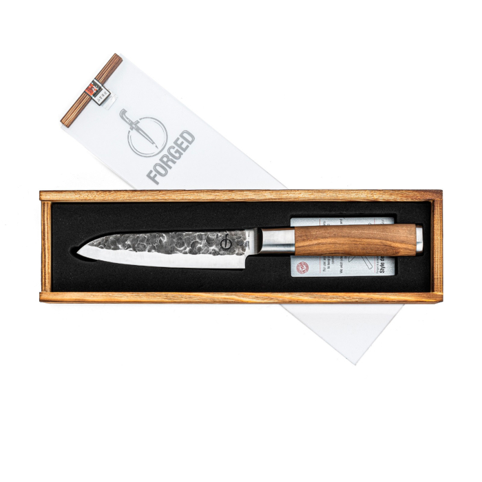 Cutit Santoku 14 cm Forged Olive OLIVESANTOKU14CM [2]