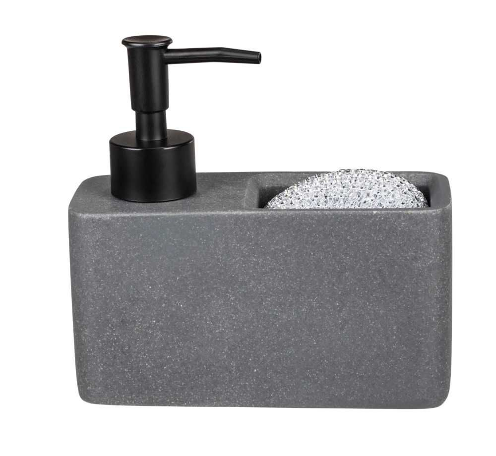 Dispenser pentru sapun lichid cu suport burete integrat Wenko Resa Grey 54669100 [2]
