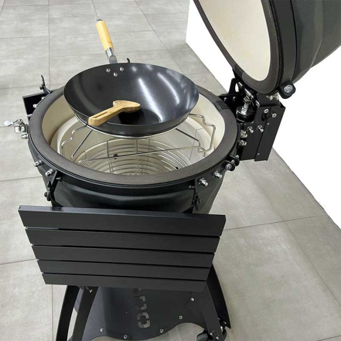 Gratar ceramic pe carbuni Kamado Brenton Black Diamond 56 cm 22 inci BRNT64 [6]