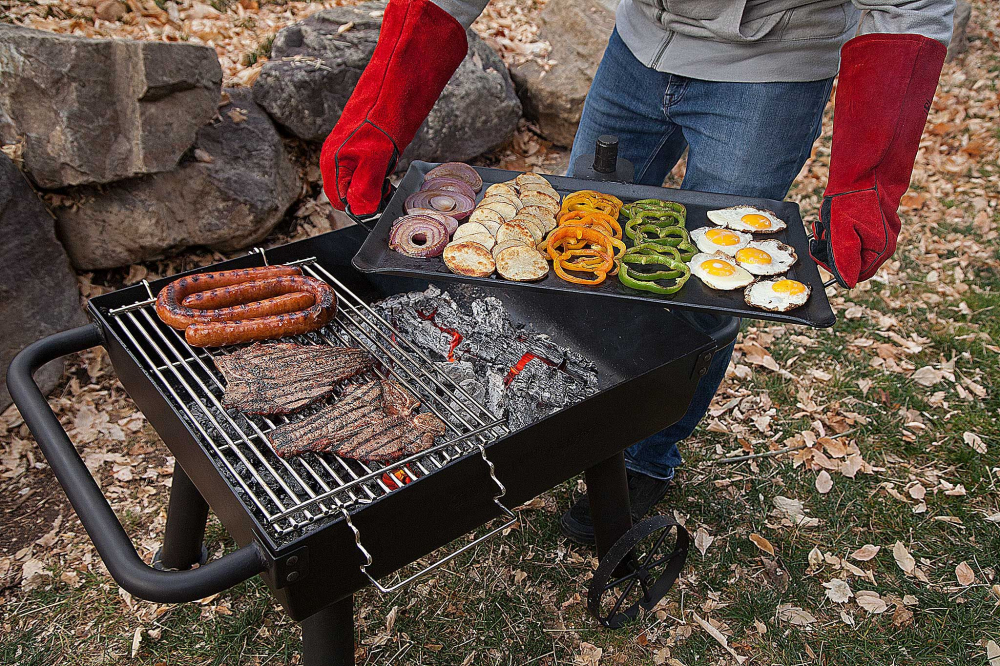 Gratar de campanie pe carbuni Cook Wagon Camp Chef CC-FPGG, grila otel, tava fonta [6]