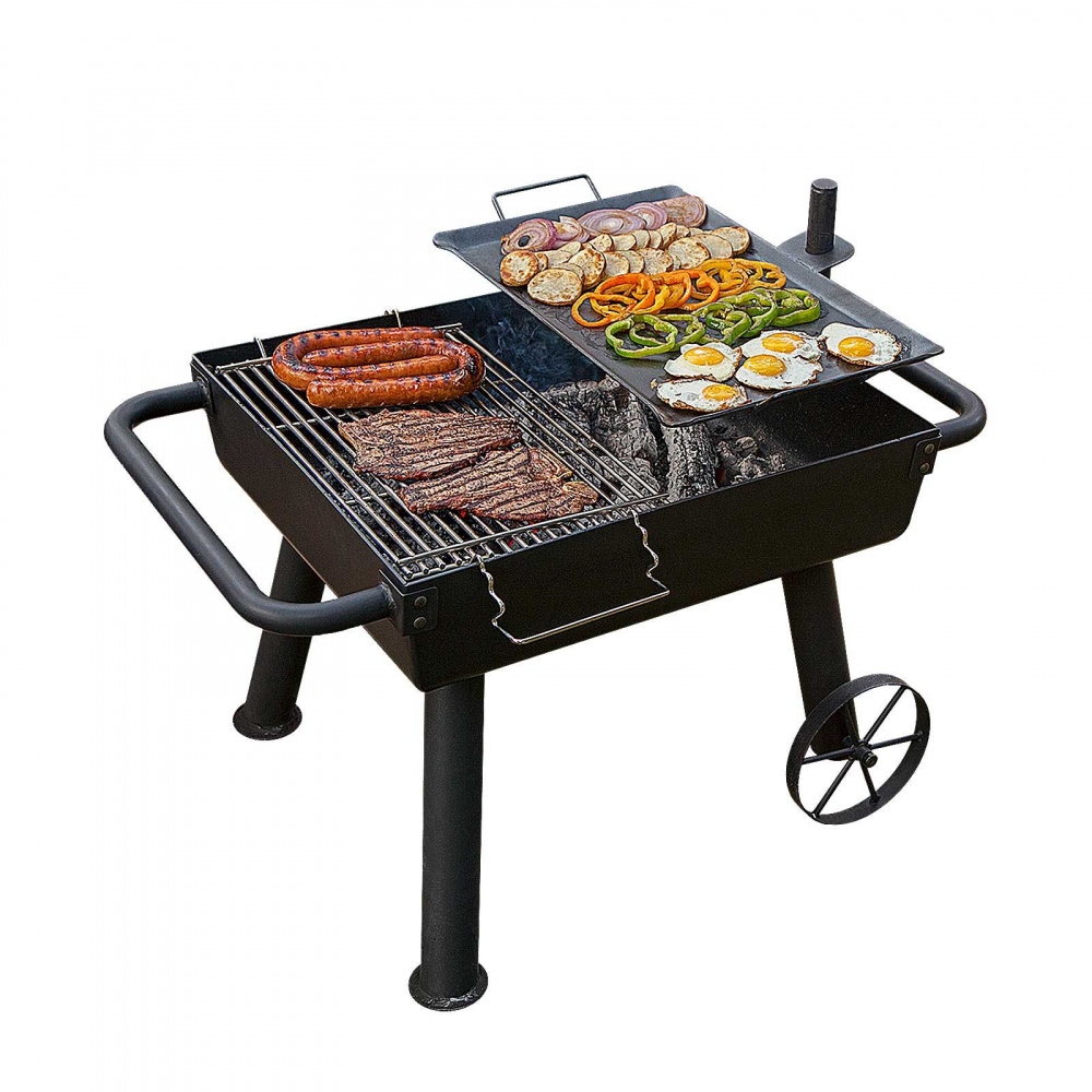 Gratar de campanie pe carbuni Cook Wagon Camp Chef CC-FPGG, grila otel, tava fonta [3]