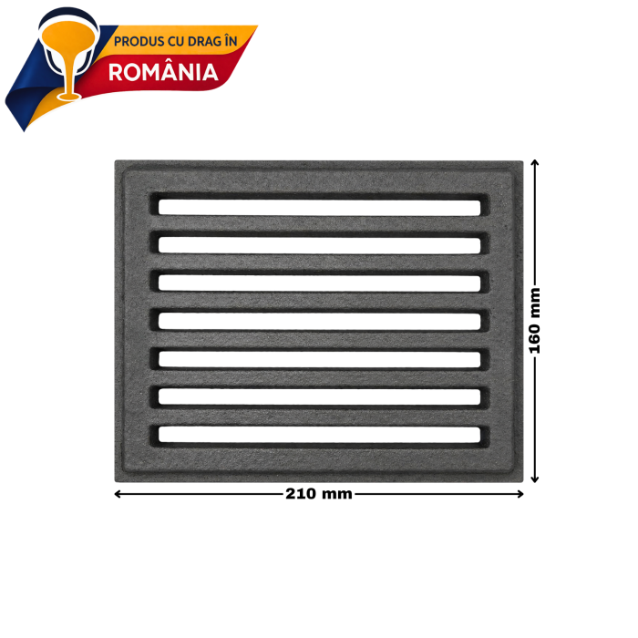 GRĂTAR DIN FONTĂ MO 210 x 160 mm [2]