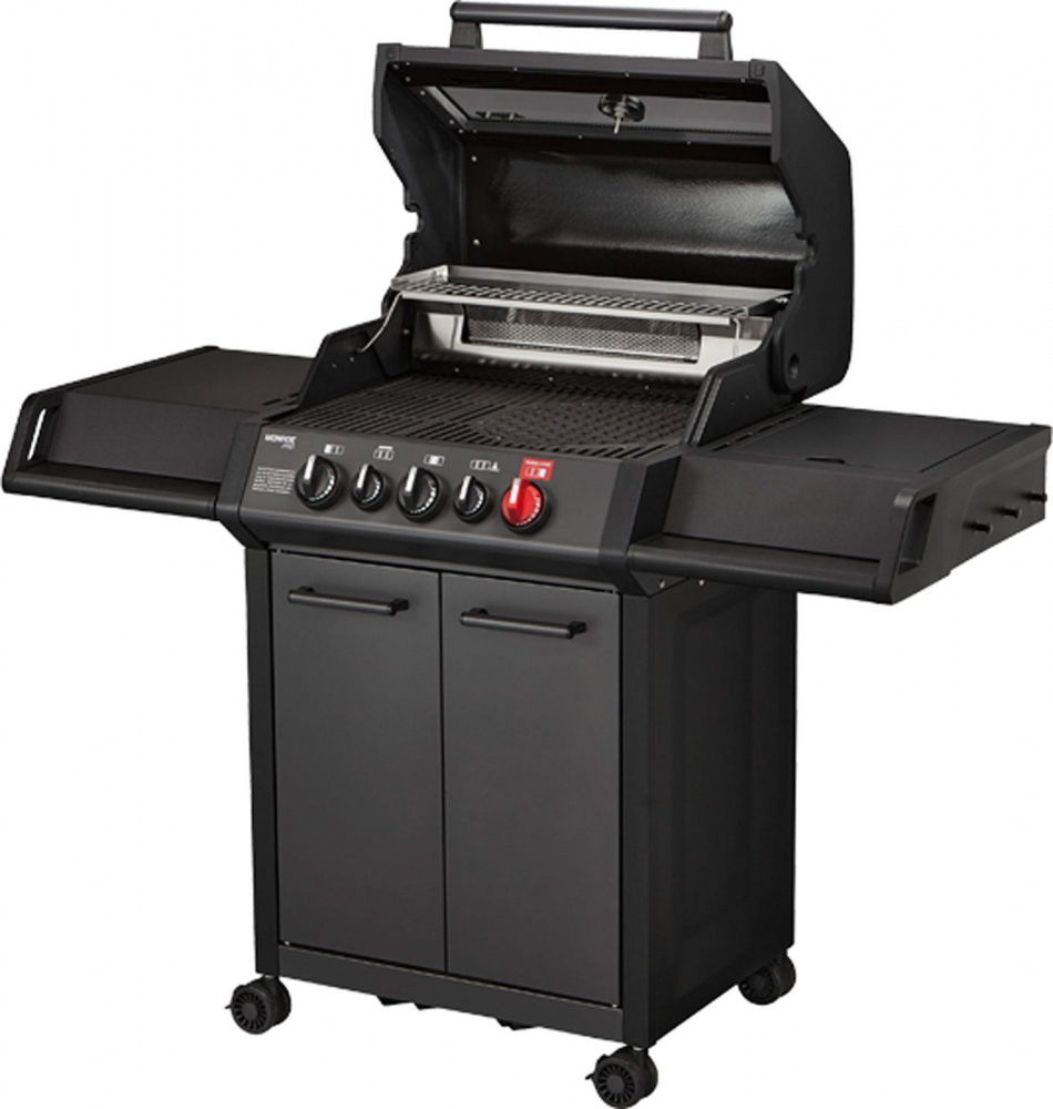 Gratar pe gaz, 3 arzatoare inox, arzator infrarosu, grile fonta, Enders Monroe Pro 3 SIK Turbo, 838133 grafit mat [3]