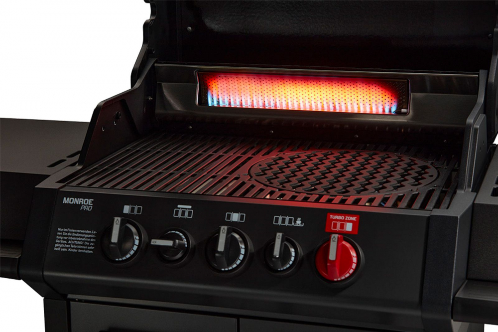 Gratar pe gaz, 3 arzatoare inox, arzator infrarosu, grile fonta, Enders Monroe Pro 3 SIK Turbo, 838133 grafit mat [6]