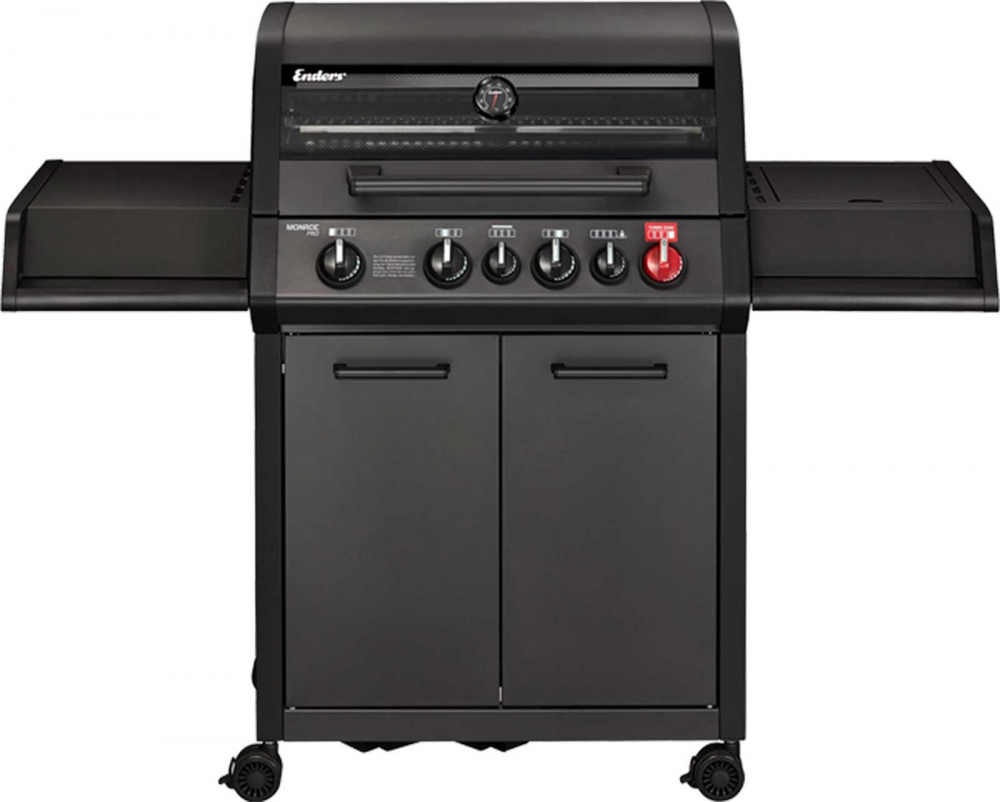Gratar pe gaz, 4 arzatoare inox, arzator infrarosu, grile fonta, Enders Monroe Pro 4 SIK Turbo, 838533 grafit mat [2]