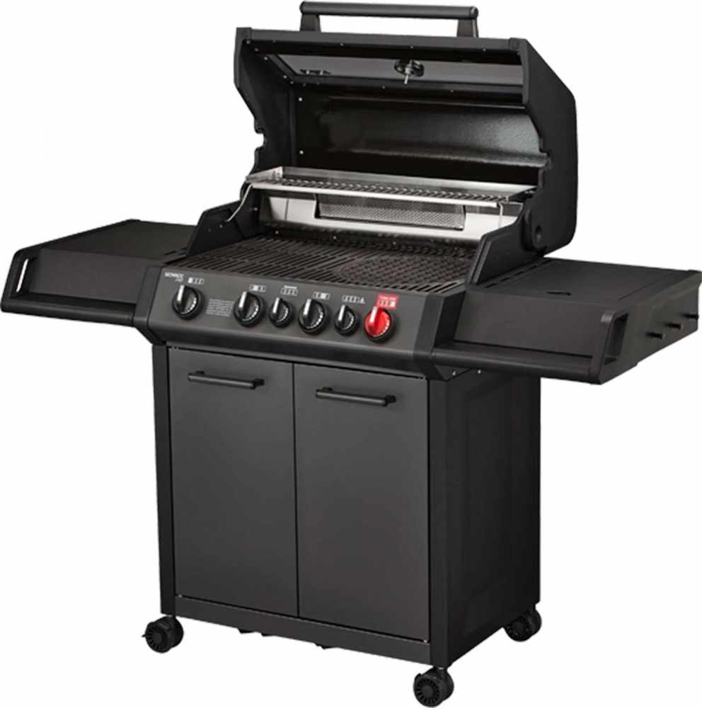 Gratar pe gaz, 4 arzatoare inox, arzator infrarosu, grile fonta, Enders Monroe Pro 4 SIK Turbo, 838533 grafit mat [3]