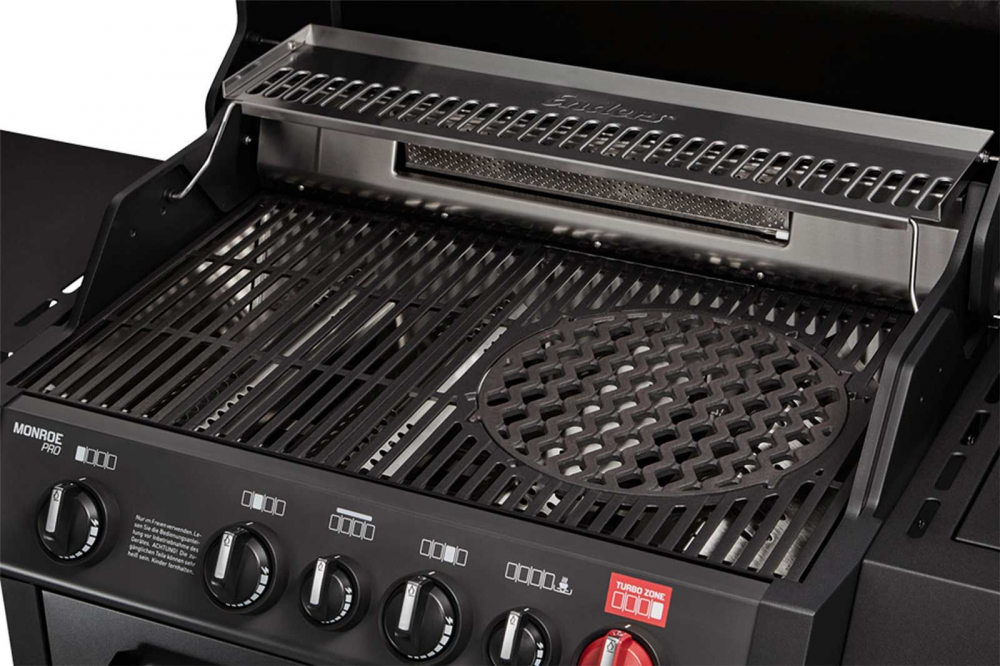 Gratar pe gaz, 4 arzatoare inox, arzator infrarosu, grile fonta, Enders Monroe Pro 4 SIK Turbo, 838533 grafit mat [11]