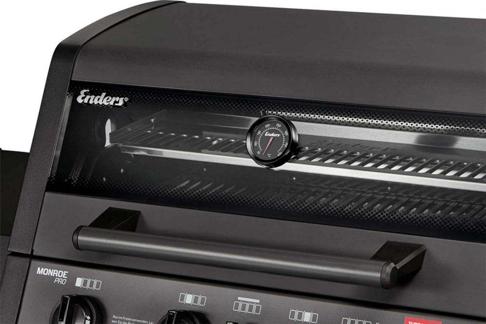 Gratar pe gaz, 4 arzatoare inox, arzator infrarosu, grile fonta, Enders Monroe Pro 4 SIK Turbo, 838533 grafit mat [5]