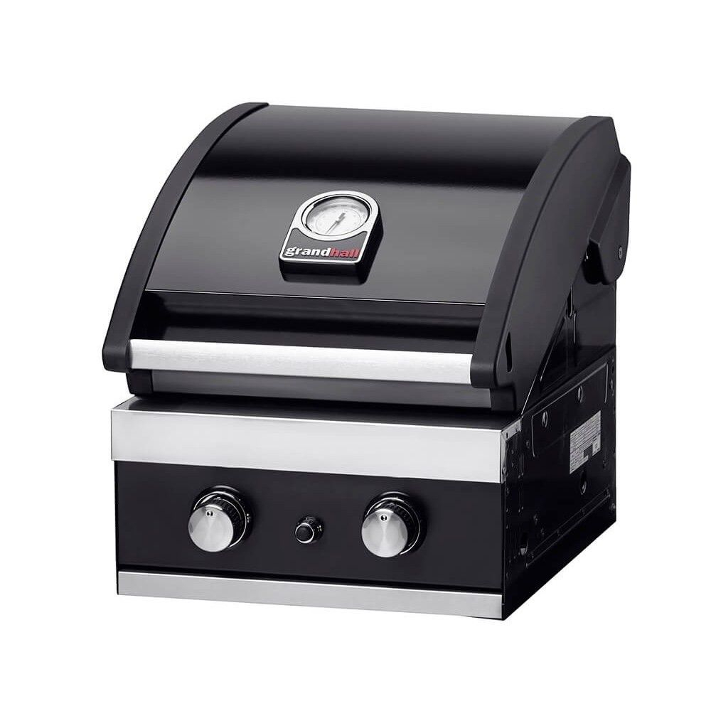 Gratar pe gaz cu 2 arzatoare din inox, incastrabil, gratare din fonta, Grandhalll Classic K02000232A [3]