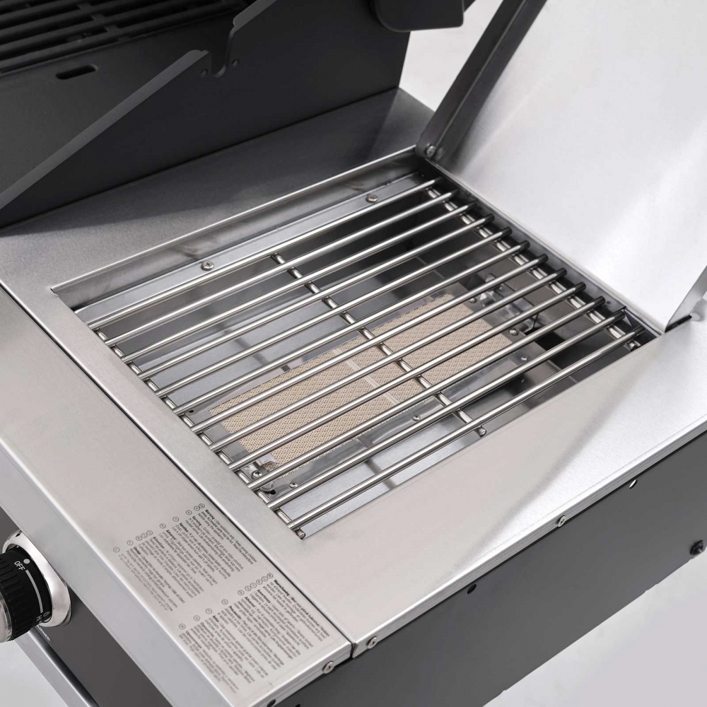 Gratar pe gaz cu 3 arzatoare din inox Grandhall Premium GT3 si arzator lateral sear burner K03000281A, incastrabil [16]