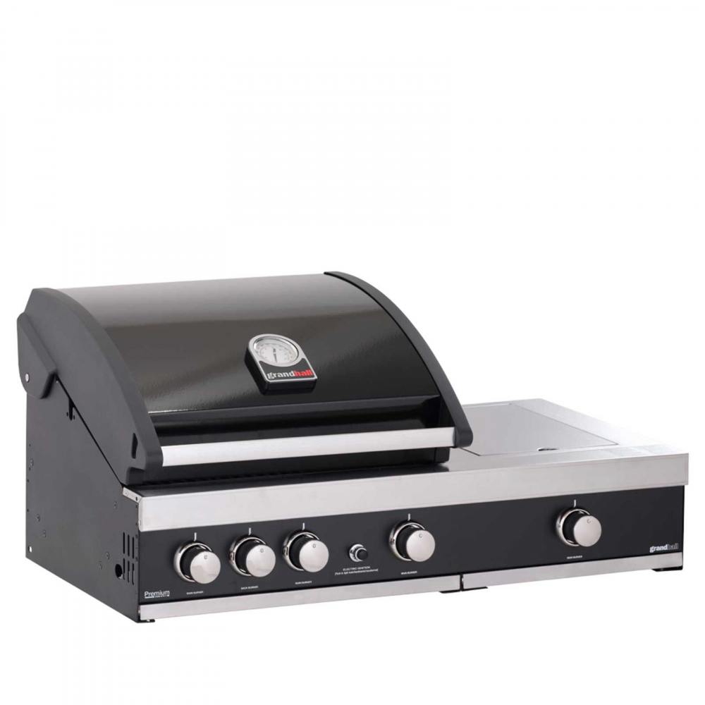Gratar pe gaz cu 3 arzatoare din inox Grandhall Premium GT3 si arzator lateral sear burner K03000281A, incastrabil [10]