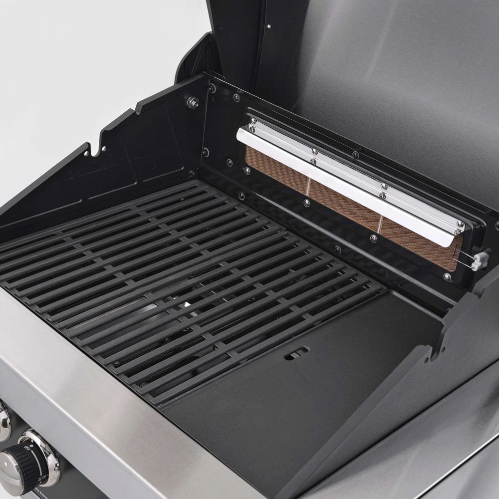 Gratar pe gaz cu 3 arzatoare din inox Grandhall Premium GT3 si arzator lateral sear burner K03000281A, incastrabil [12]