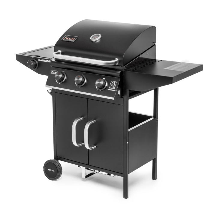 Gratar pe gaz cu 3 arzatoare din inox si arzator lateral Activa San Diego 19689GD [5]