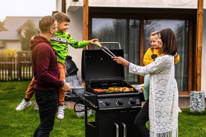 Gratar pe gaz cu 3 arzatoare din inox si arzator lateral Activa San Diego 19689GD [15]