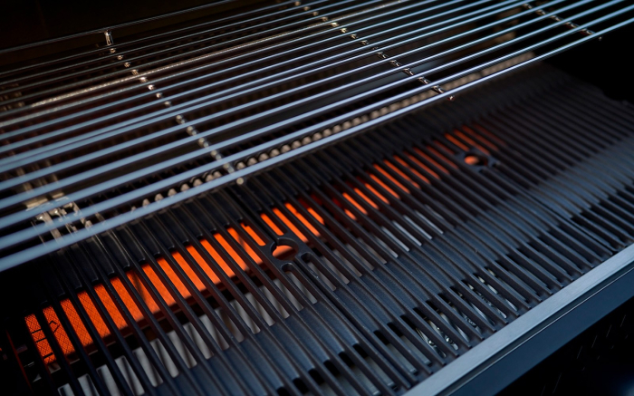 Gratar pe gaz cu 4 arzatoare infrarosu, incastrabil, gratare din fonta, negru, Crossray by Heatstrip TCX4FL(B)30 [5]