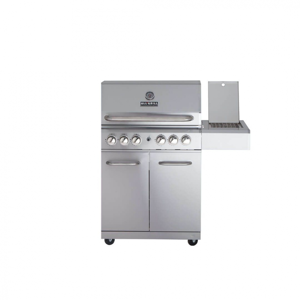 Gratar pe gaz din inox ALL GRILL Allrounder L 100304, cu 4.1 arzatoare si arzator ceramic pentru rotisor [2]