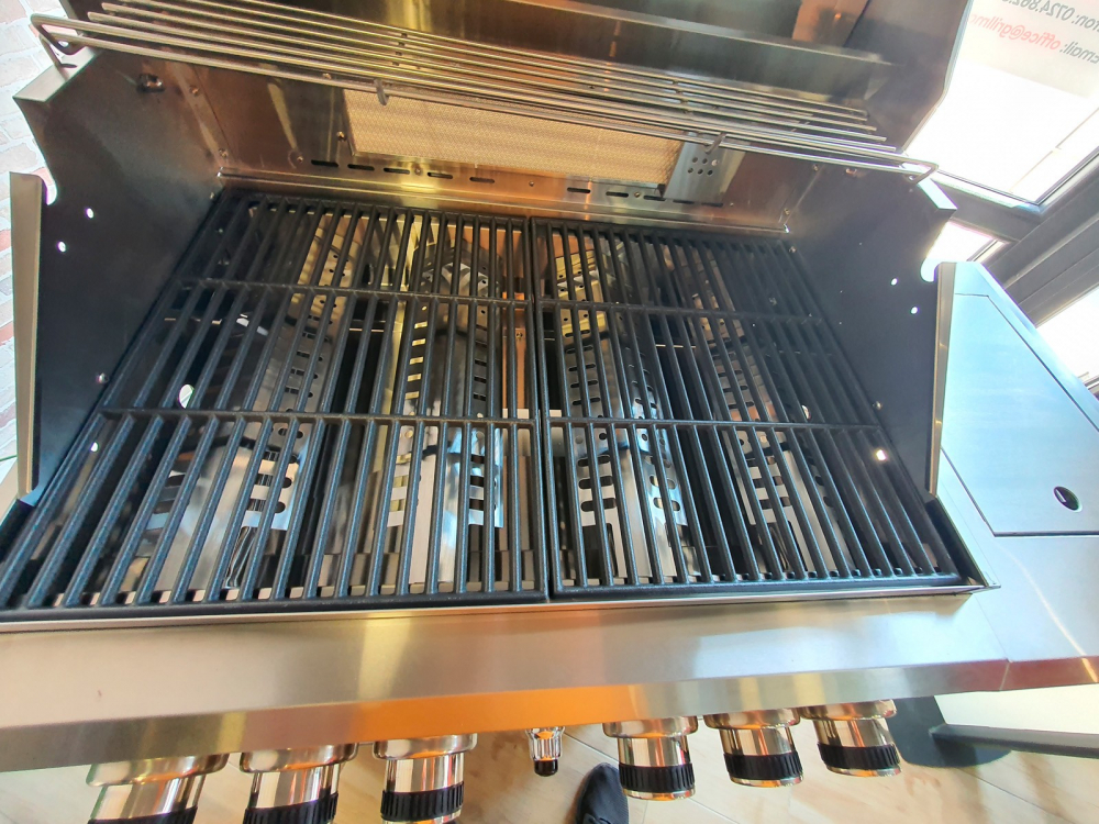 Gratar pe gaz din inox ALL GRILL Allrounder L 100304, cu 4.1 arzatoare si arzator ceramic pentru rotisor [5]