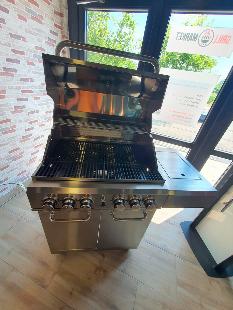 Gratar pe gaz din inox ALL GRILL Allrounder L 100304, cu 4.1 arzatoare si arzator ceramic pentru rotisor [7]
