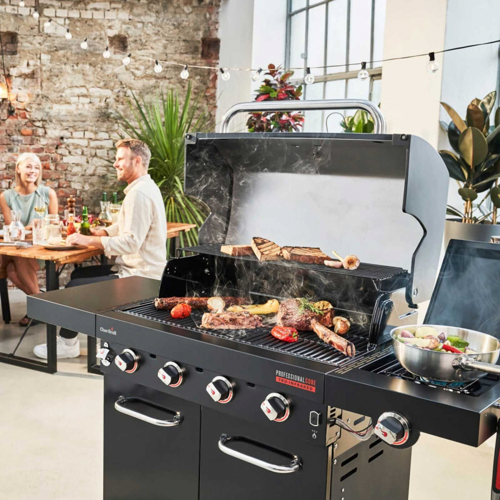 Gratar pe gaz din inox Char-Broil Professional Core B 4, grile din fonta, TRU-Infrared 140916 [6]