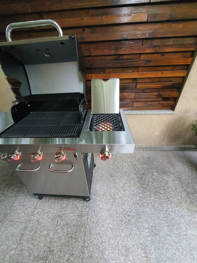 Gratar pe gaz din inox Char-Broil Professional Pro S 3, grile din fonta, sear burner, TRU-Infrared 140920 [16]
