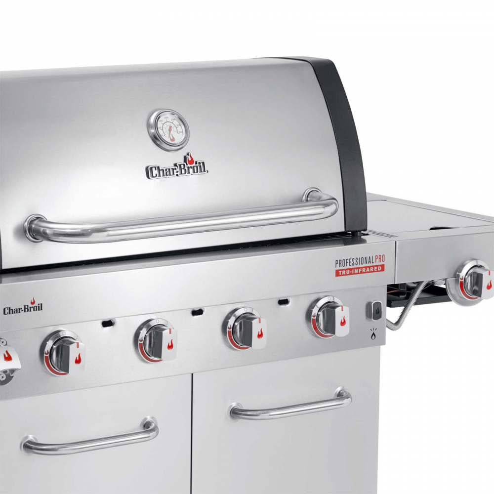 Gratar pe gaz din inox Char-Broil Professional Pro S 4, grile din fonta, sear burner, TRU-Infrared 140921 [4]