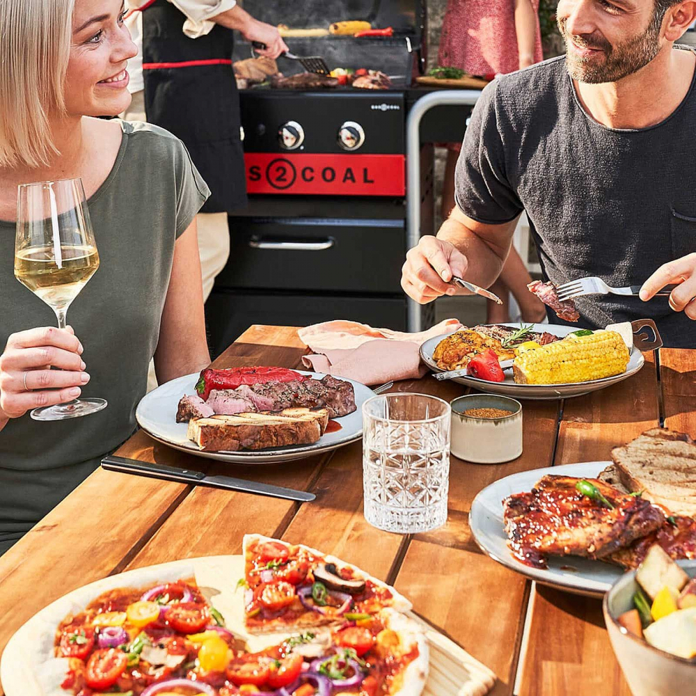 Gratar pe gaz si carbuni hibrid Char-Broil Gas2Coal 2.0 330 cu 3 arzatoare 140925 [19]