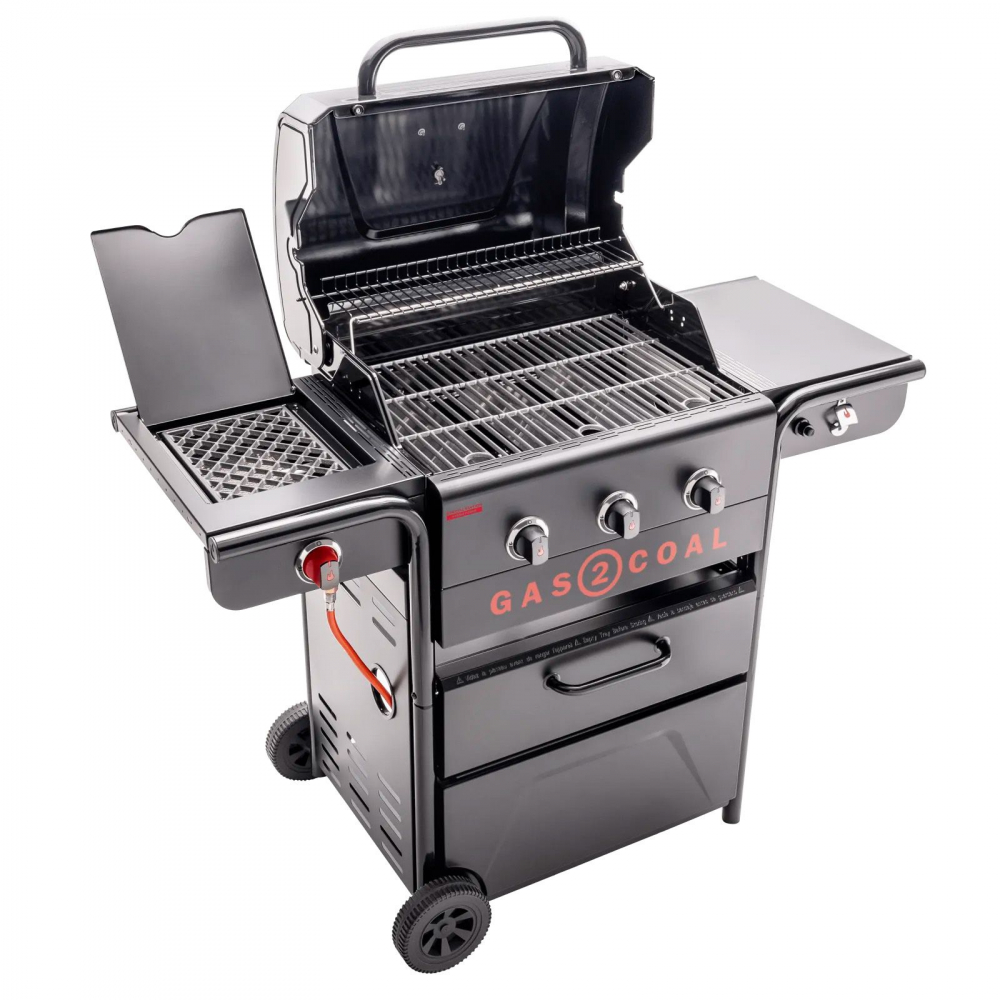 Gratar pe gaz si carbuni hibrid Char-Broil Gas2Coal 2.0 330 Special Edition, plita si sear burner 140994 [3]