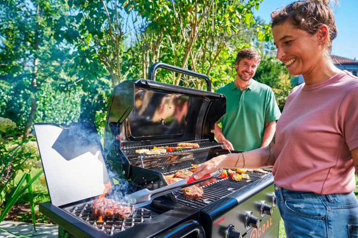 Gratar pe gaz si carbuni hibrid Char-Broil Gas2Coal 2.0 440 Special Edition, plita si sear burner 140995 [16]