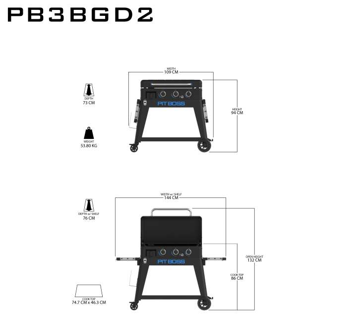 Gratar pe gaz tip plancha cu 3 arzatoare Pit Boss Ultimate Plancha 10810 [8]