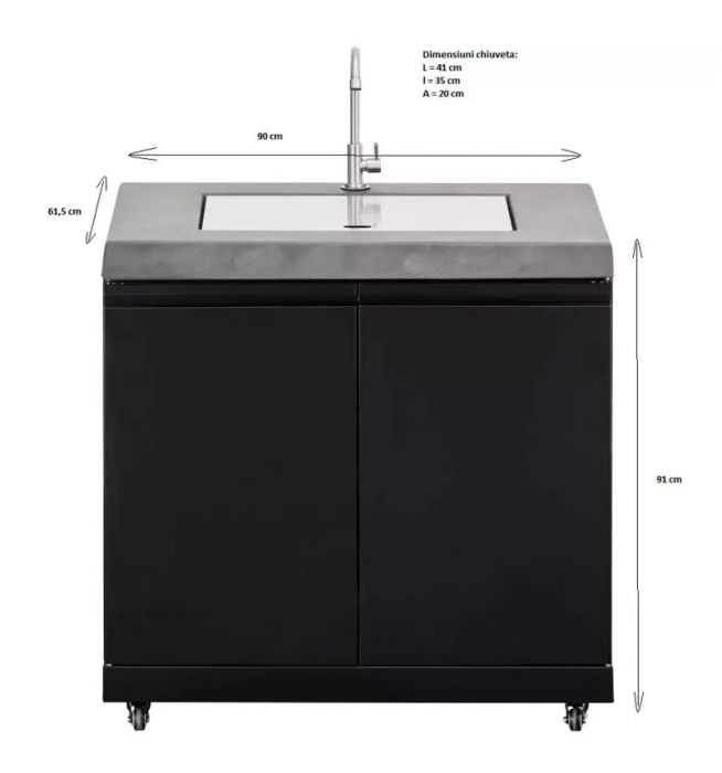 MODUL BUCATARIE DE EXTERIOR CU CHIUVETA GRANDHALL K01000292S [2]