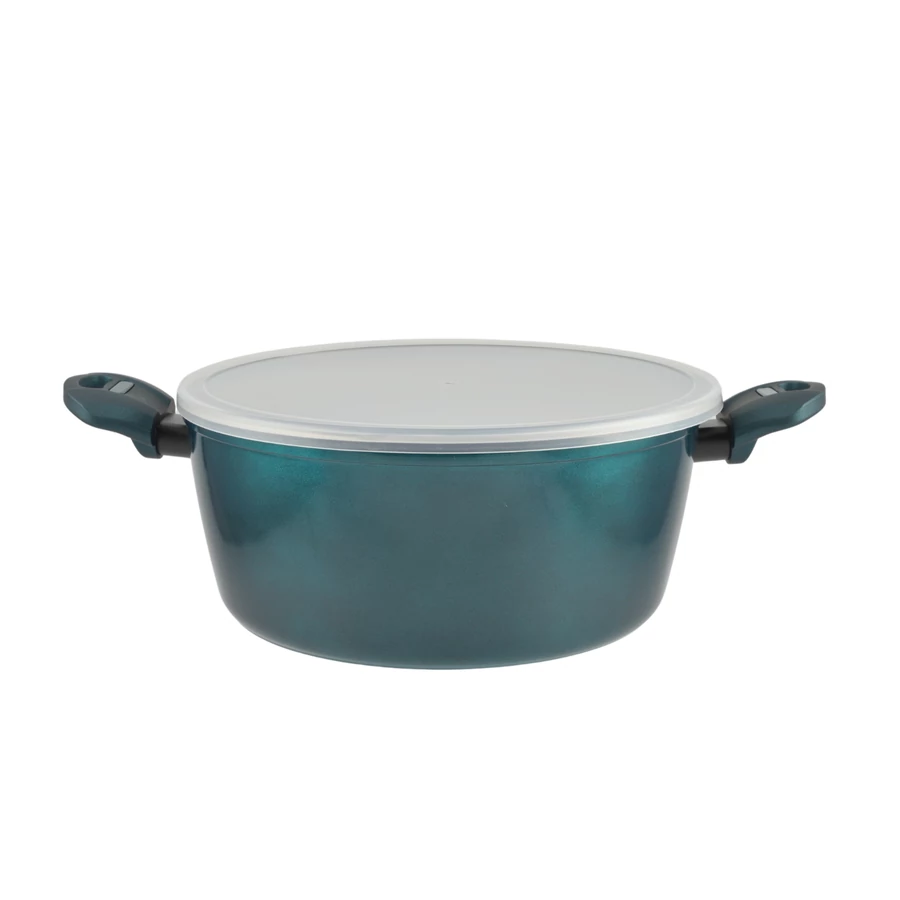 OALA DIN ALUMINIU ANTIADERENT CU CAPAC 28 cm, 6,1 L [2]