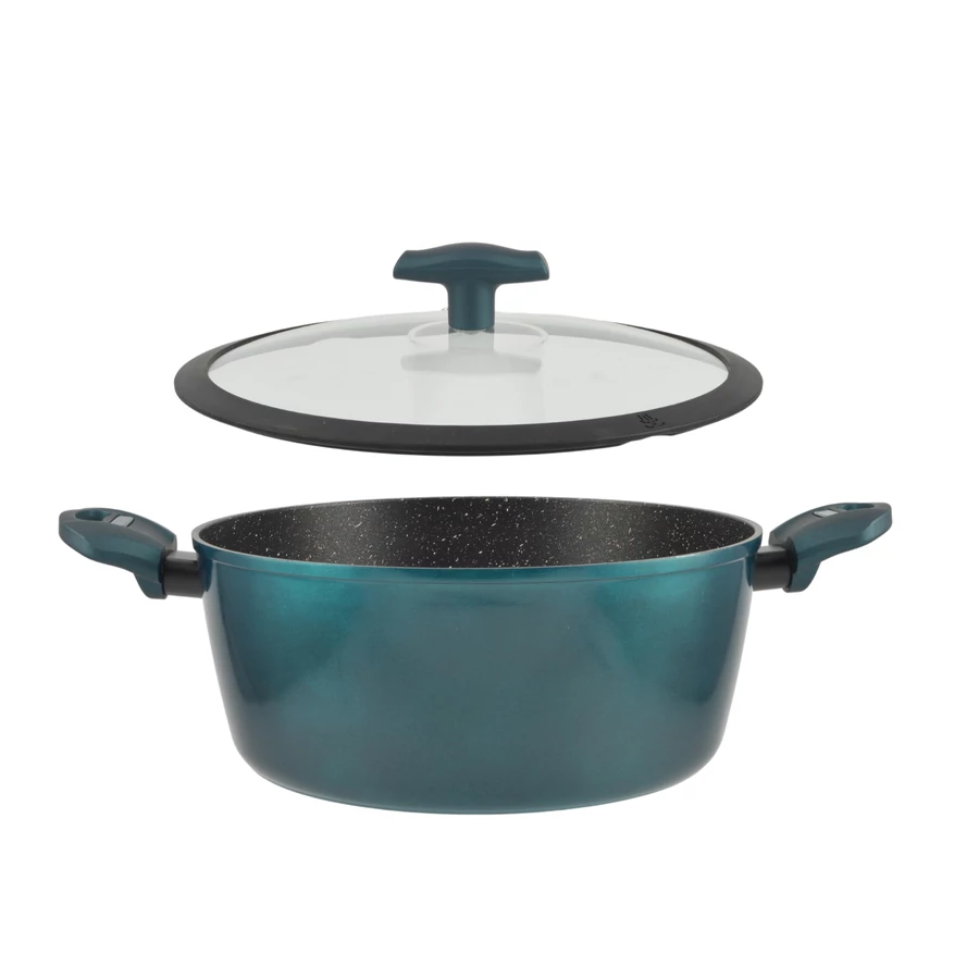OALA DIN ALUMINIU ANTIADERENT CU CAPAC 28 cm, 6,1 L [3]
