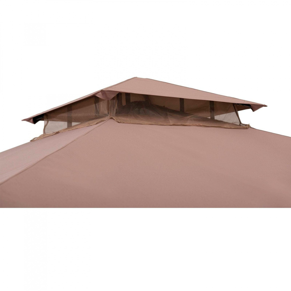Pavilion gazebo din otel pentru gratar cu copertina Sunjoy LAURO 340cm x 340cm negru/bej A101011900 [9]