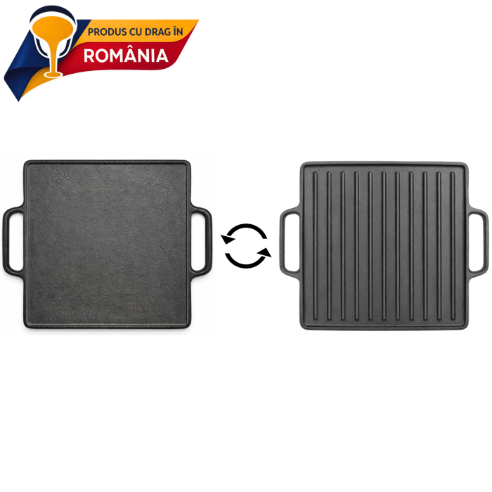 PLACĂ REVERSIBILĂ DIN FONTĂ 220 x 220 mm [2]