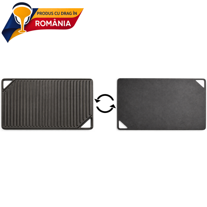 PLACĂ REVERSIBILĂ DIN FONTĂ 520 x 330 mm [2]