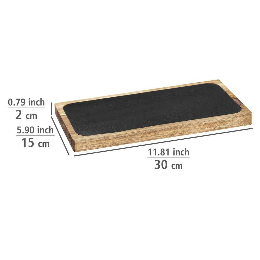 Platou servire / tocator din lemn de accacia Ava Wenko Black Outdoor Kitchen 55103100 [4]